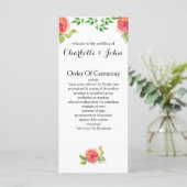 programme de mariage floral rose corail (Debout devant)