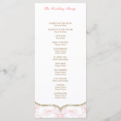 Programme de mariage floral rose et or (Dos)