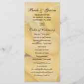 Programme de mariage floral rose jaune (Devant)