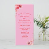 Programme de mariage floral rose romantique (Debout devant)