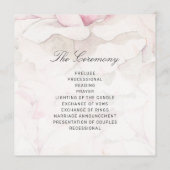 Programme de mariage floral rose rose moderne (Dos)