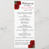 Programme de mariage floral Rose rouge profonde (Devant)