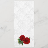 Programme de mariage floral Rose rouge profonde (Dos)