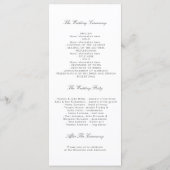 Programme de mariage floral rose vif (Dos)