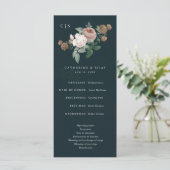 Programme de mariage floral rose vintage bohème (Debout devant)