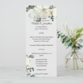 Programme de mariage floral Roses blanches ivoire (Debout devant)