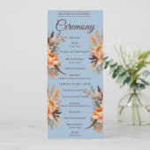 Programme de mariage floral rustique aquarelle d'a (Debout devant)