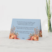 Programme de mariage floral rustique aquarelle d'a (Dos)