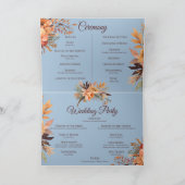 Programme de mariage floral rustique aquarelle d'a (Intérieur)