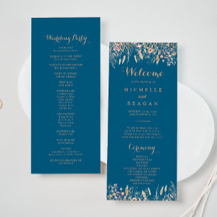 Programme de mariage floral sauvage de la prairie