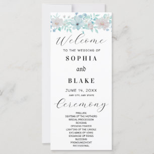 Programme de mariage floral simple jaune et vert