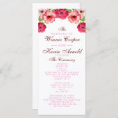 Programme de mariage floral tropical (Devant / Derrière)