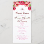 Programme de mariage floral tropical (Devant)