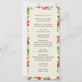 Programme de mariage floral tropical et verdure (Dos)