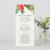 Programme de mariage floral tropical et verdure (Debout devant)