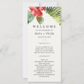 Programme de mariage floral tropical et verdure (Devant)