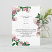 Programme de mariage floral verdoyant d'hortensia (Debout devant)