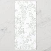Programme de mariage floral vert (Dos)