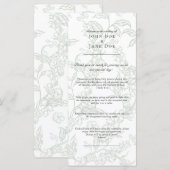 Programme de mariage floral vert (Devant / Derrière)