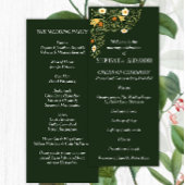 Programme de mariage floral vert