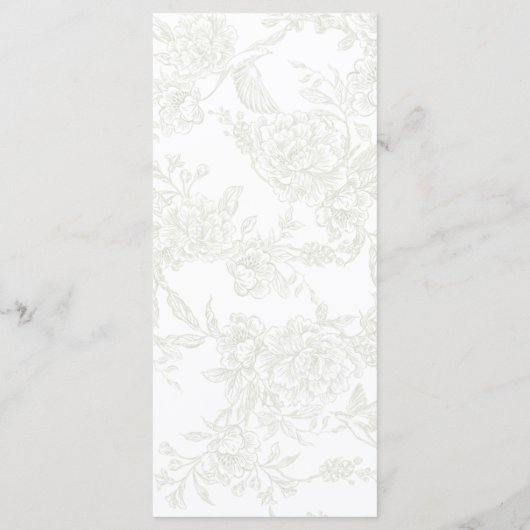 Programme de mariage floral vert (Dos)