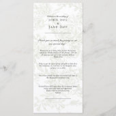Programme de mariage floral vert (Devant)