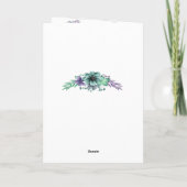 Programme De Mariage Floral Vert Et Violet (Dos)