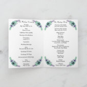 Programme De Mariage Floral Vert Et Violet (Intérieur)