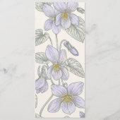 Programme de mariage floral violet bleu de l'Illin (Dos)