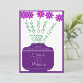 Programme de mariage floral violet "Love Grows" (Debout devant)