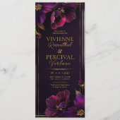 Programme de mariage floral violet lumineux (Devant)