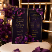 Programme de mariage floral violet lumineux