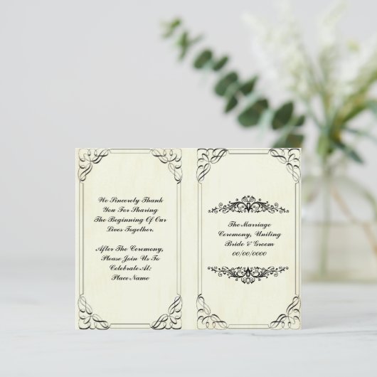 programme de mariage florissant élégant (Debout devant)