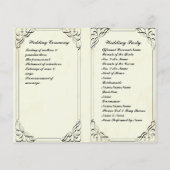 programme de mariage florissant élégant (Dos)