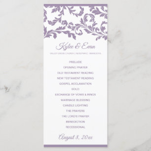 Programme de mariage florissant Lavender Purple