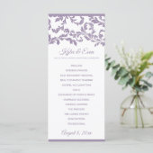 Programme de mariage florissant | Lavender Purple (Debout devant)