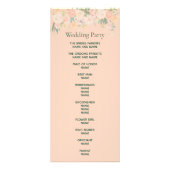 Programme de mariage flou blanc floral (Dos)