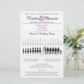Programme de mariage Flyer Simple Silhouettes-6 (Debout devant)
