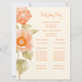Programme de mariage Foral Orange (Dos)