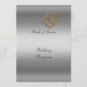 Programme de mariage formel (Dos)