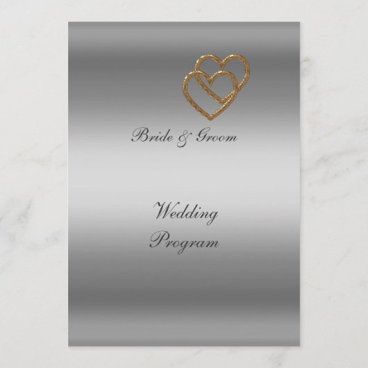 Programme de mariage formel (Dos)