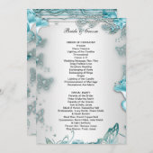 Programme de mariage formel bleu (Devant / Derrière)
