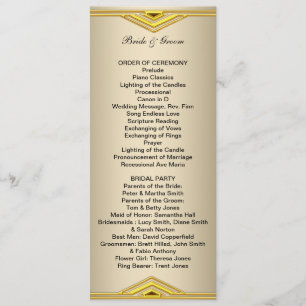 Programme de mariage formel long