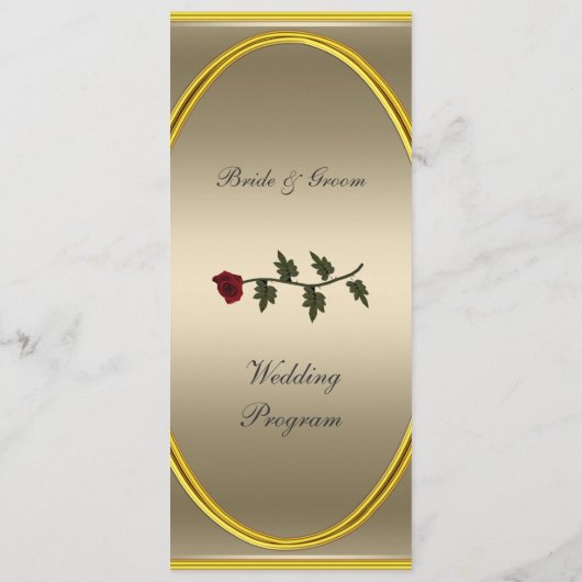 Programme de mariage formel long (Dos)