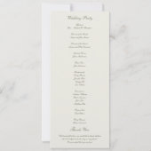Programme de mariage formel nautique coquillage cô (Dos)