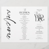 Programme de mariage formel Noir Blanc (Devant)