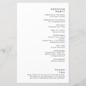 Programme de mariage formel simple (Dos)