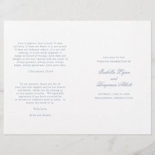 Programme de mariage formel traditionnel bleu pous