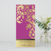 Programme de mariage - Fuchsia Pink Gold Shimmer F (Debout devant)
