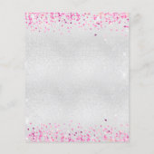 Programme de mariage fuchsia rose confetti (Dos)